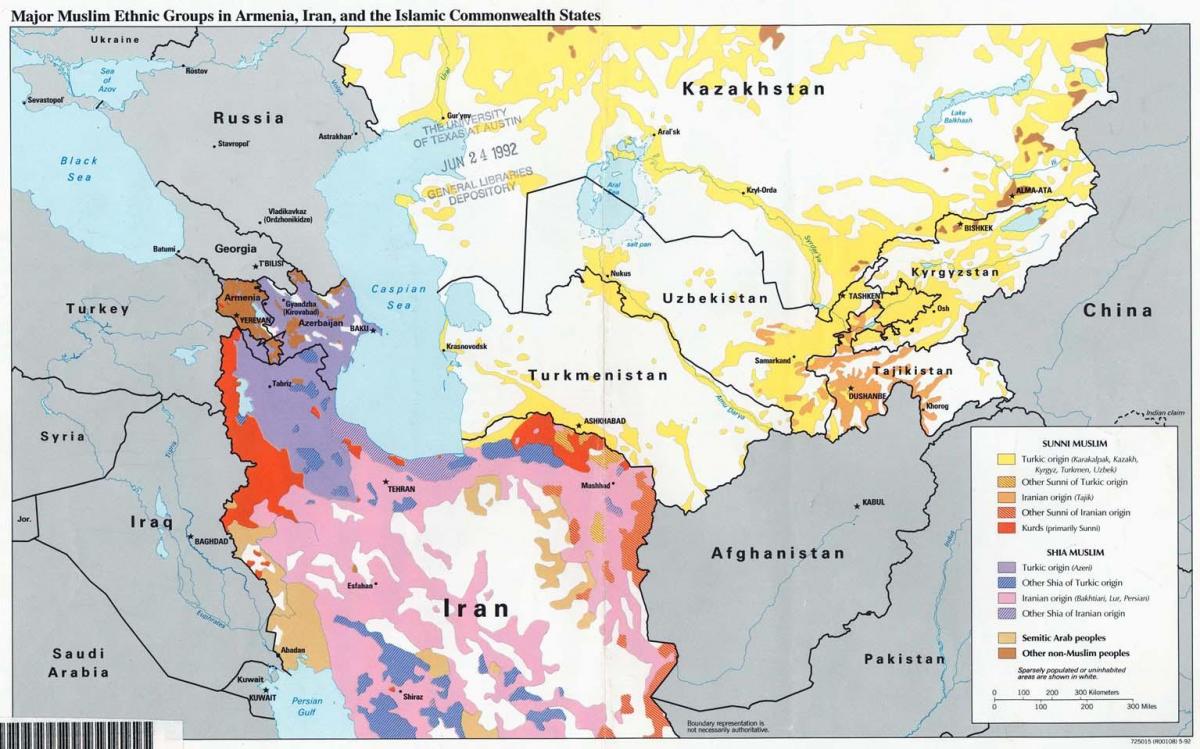 kaart Kasahstani religioon