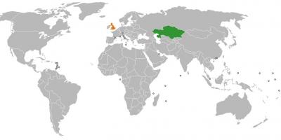 Kasahstani asukoha kohta world map