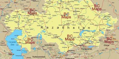 Kasahstani linnades kaart