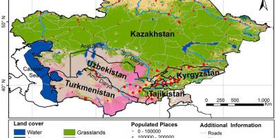 Kaart Kasahstani kliima