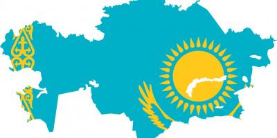 Kaart Kasahstani lipu