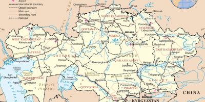 Kaart Kasahstani poliitilise