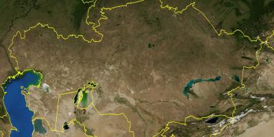 Kaart Kasahstani topograafiline